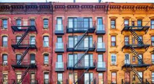 Colorful apartment buildings